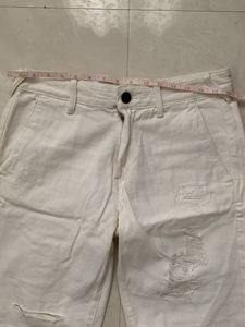 Here &amp; Now White Denim Shorts Summer