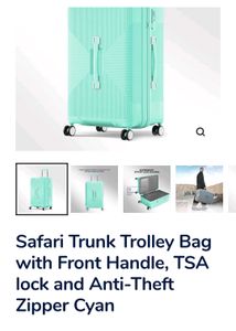Cyan Safari Trunk Trolley Bag