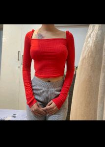 Red Crop Top