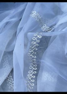 Dyeable Organza Duppatta All Over Emboridery