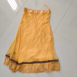 Elegant Maroon &amp; Gold Kurti Skirt Set Duppatta