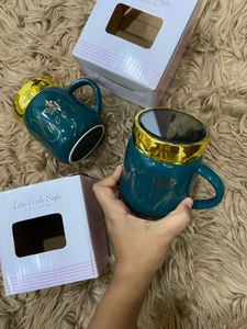 Pricedrop Porcelain Leakproof King &amp; Queen Mug Set