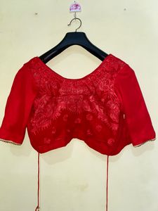 🍒Red Stitched Lehenga Choli With Dupatta