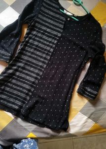 Elegant Black &amp; White Kurta