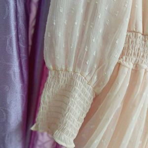 FIG Peach Fit And Flare Dress