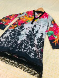 Pakistani Floral Print Kurta