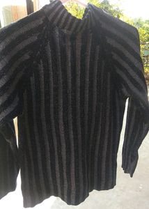 Black Strip Sweater
