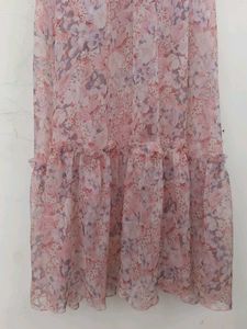 Floral Chiffon Midi Dress
