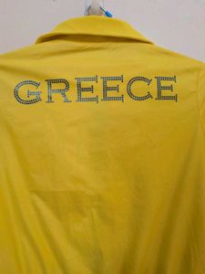 Kappa Greece Track Jacket - Yellow, Size Medium