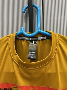 Boys Yellow Graphic Tee 5/6 Year Boy 👦