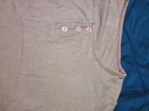 Ribbed Button-Up Top