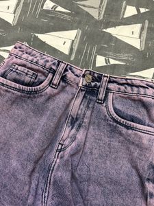 Acid Wash Denim Shorts