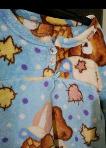 Cute Bear Print fur upper