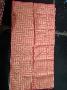 Pink &amp; Gold Patterned Fabric blouse piece