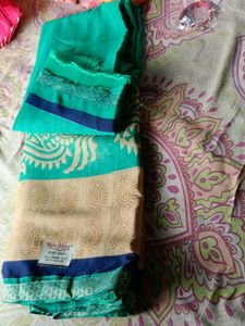 Wedding Saree With Blouse Piece