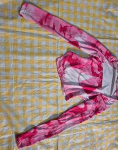 Pink Tie-Dye Long Sleeve Top