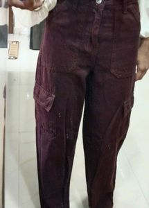 Coffee brown cargo pants