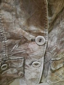 Brown Corduroy Cropped Jacket