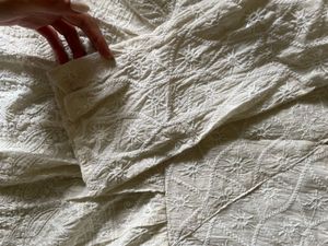 Off White Chikankari Frill Top