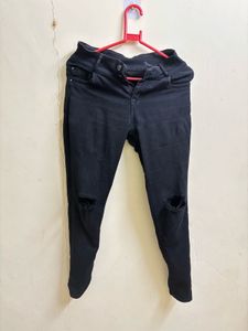 Knee Ribbed Skin Fit Jeans