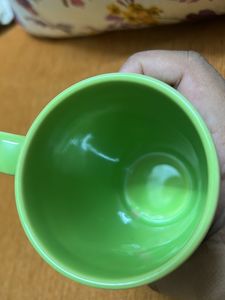 2 Green Ceramic Mugs