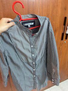 2 time worn Annabelle Striped Button-Down Shirt