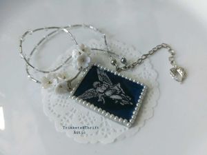 Angel Serenity Clay Pendant Necklace