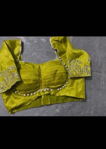 Net Saree With Padad Blouse
