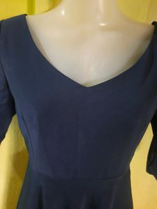 Navy Blue A line Dress