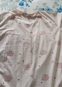 Cute Strawberry Night Dress