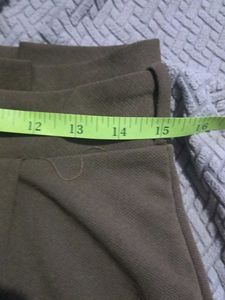 Olive Green Wide Leg Trousers
