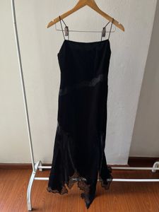 🖤Y2K Black Velvet &amp; Lace Maxi Dress 🖤