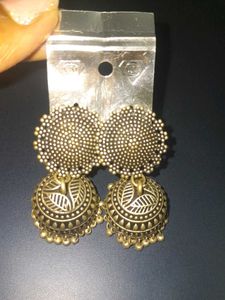 Oxidised Jhumka Earrings