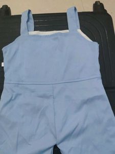 Cute Blue Button Romper