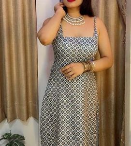 Patterned Backless kurta