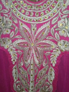 Pink Embroidered Kurti