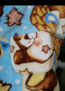 Cute Bear Print fur upper