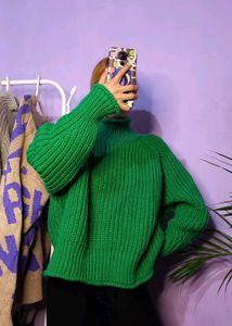 High Neck Knitted Sweater