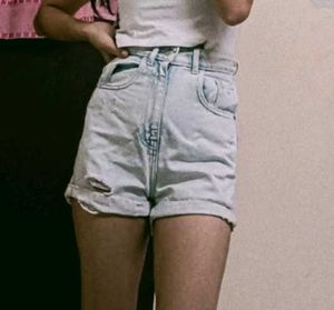 Denim Light Blue Shorts