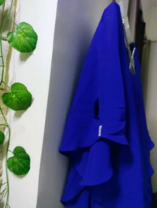 Elegant Royal Blue Layered One-Piece Dress