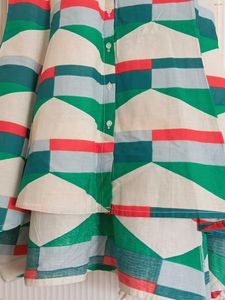 New Geometric Print Tunic Top