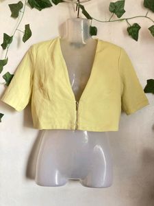 LEMON YELLOW JACKET WITH ZIPPER
