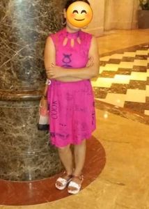 Pink Sleeveless Mini Dress