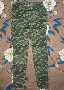 Camouflage Print Jeans