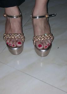 Gold Platform Heels - Size 39