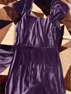 Elegant Purple Velvet Party Dress