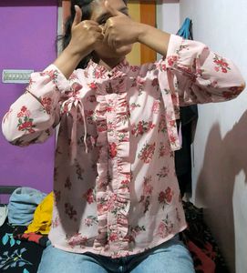 Floral Ruffle Top