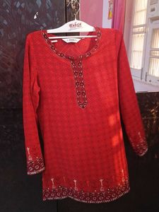 Red Boho Tunic