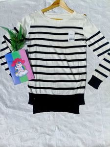 Y2K Striped Long Sleeve Winter Top