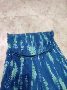 Net Flared Abstract Design Pant